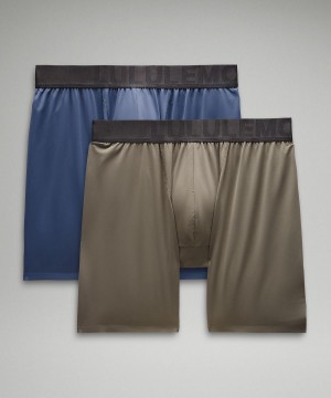 Biancheria Intima Uomo Lululemon Built to Move Boxer 5" Blu Marino Verdi | IT_LuLu12092