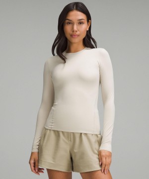 Camicia A Maniche Lunghe Donna Lululemon Wundermost Ultra-Soft Nulu Crewneck Bianche | IT_LuLu98815