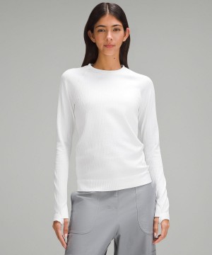 Camicia A Maniche Lunghe Donna Lululemon Rest Less Pullover Bianche | IT_LuLu62983