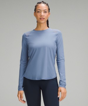 Camicia A Maniche Lunghe Donna Lululemon Sculpt Blu | IT_LuLu15711