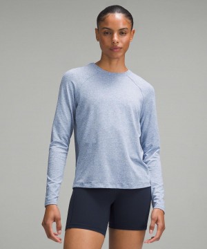 Camicia A Maniche Lunghe Donna Lululemon License to Train Classic-Fit Blu | IT_LuLu16739