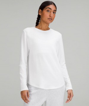 Camicie Donna Lululemon Love Modal Fleece Long-Sleeve Bianche | IT_LuLu90496