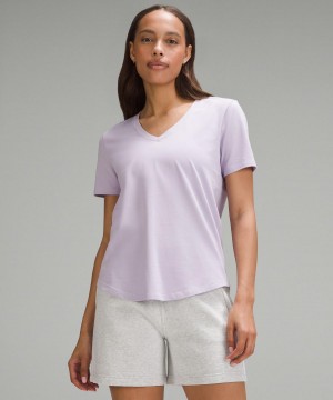 Camicie Donna Lululemon Love V-Neck T-Shirt Viola | IT_LuLu86002