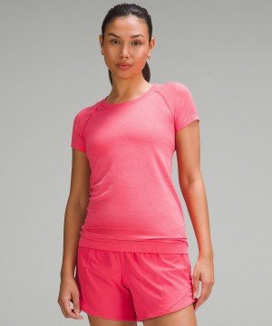 Camicie Donna Lululemon Swiftly Tech Short-Sleeve 2.0 Rosa | IT_LuLu36885