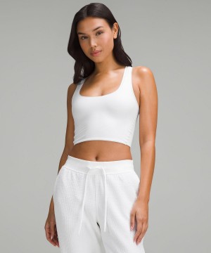 Camicie Donna Lululemon Wundermost Ultra-Soft Nulu Scoop-Neck Cropped Tank Bianche | IT_LuLu48871