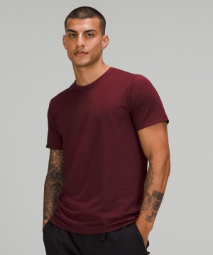 Camicie Uomo Lululemon Fundamental T-Shirt Rosse | IT_LuLu15522