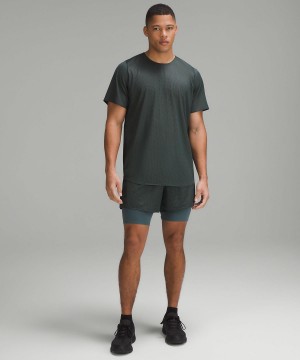 Camicie Uomo Lululemon Grid Mesh Short-Sleeve Grigie | IT_LuLu77544