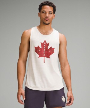 Camicie Uomo Lululemon Team Canada License to Train Sleeveless Bianche | IT_LuLu21829