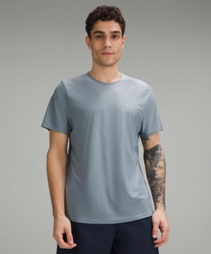 Camicie Uomo Lululemon Ultra-Soft Nulu Short-Sleeve T-Shirt Blu | IT_LuLu40626