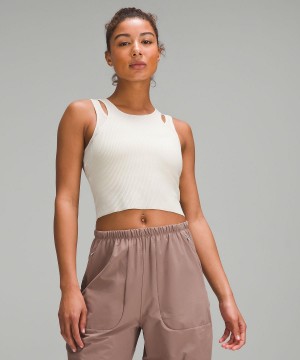 Canotta Donna Lululemon Cut-Out Knit Beige | IT_LuLu71133