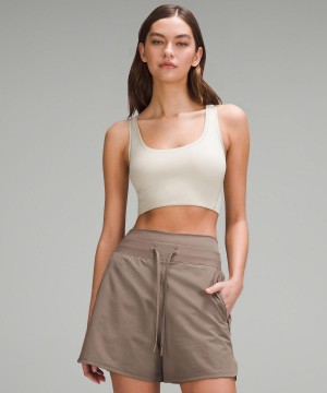 Canotta Donna Lululemon Wundermost Ultra-Soft Nulu Scoop-Neck Cropped Marroni | IT_LuLu59017