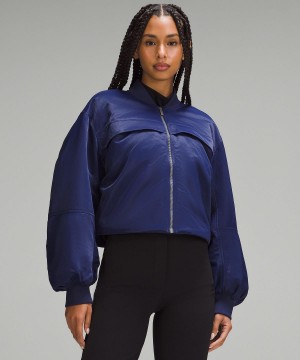 Cappotti E Giacche Donna Lululemon Insulated Ruched Bomber Blu | IT_LuLu31399