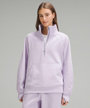 Felpe Con Cappuccio E Maglioni Donna Lululemon Scuba Oversized Funnel-Neck Half Zip Viola | IT_LuLu71485