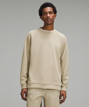 Felpe Con Cappuccio E Maglioni Uomo Lululemon Smooth Spacer Classic-Fit Crew Khaki | IT_LuLu77365