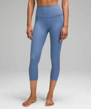 Leggings Donna Lululemon Align™ High-Rise Ribbed Crop 23" Blu | IT_LuLu95280