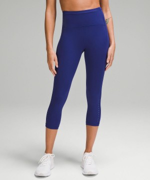 Leggings Donna Lululemon Swift Speed High-Rise Crop 21" Blu Scuro | IT_LuLu37869