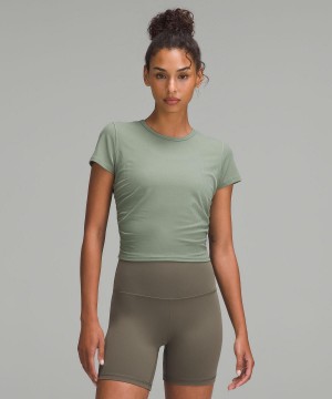 Magliette Donna Lululemon All It Takes Ribbed Nulu Grigie Verdi | IT_LuLu78750