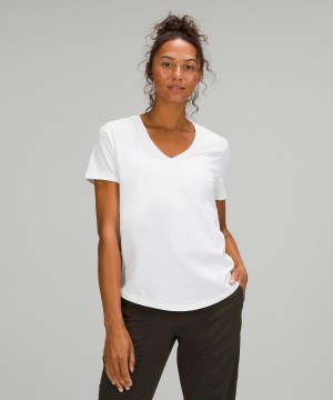 Magliette Donna Lululemon Love V-Neck Bianche | IT_LuLu83350