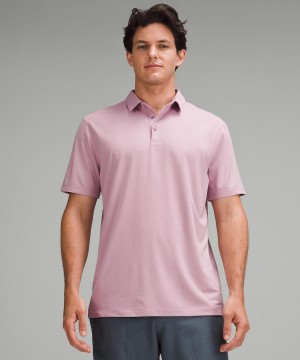 Magliette Polo Uomo Lululemon Evolution Short-Sleeve Rosa Rosa | IT_LuLu13692