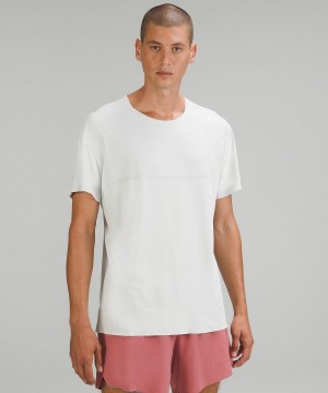 Magliette Uomo Lululemon Fast and Free Short-Sleeve Bianche | IT_LuLu23251