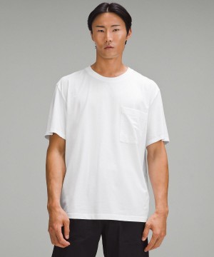 Magliette Uomo Lululemon Fundamental Oversized Bianche | IT_LuLu40824