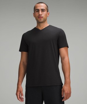 Magliette Uomo Lululemon Fundamental V-Neck Nere | IT_LuLu98153