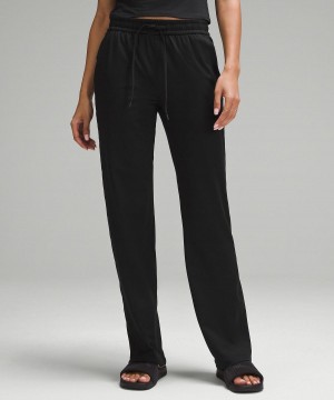 Pantaloni Donna Lululemon Soft Jersey Straight-Leg Mid-Rise Nere | IT_LuLu85080