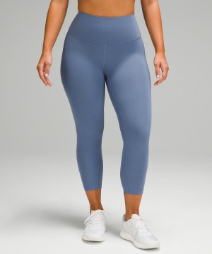 Pantaloni Donna Lululemon Wunder Train Contour Fit High-Rise Crop 23" Blu | IT_LuLu37778