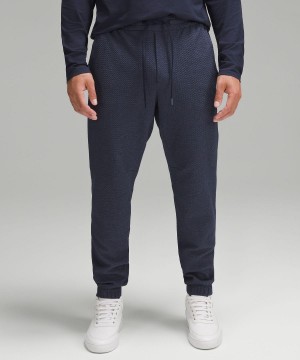 Pantaloni Jogger Uomo Lululemon Textured Double-Knit Cotton Grigie Nere | IT_LuLu38704