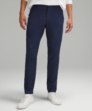 Pantaloni Uomo Lululemon ABC Slim-Fit 5 Pocket 32"L Blu Marino | IT_LuLu45318