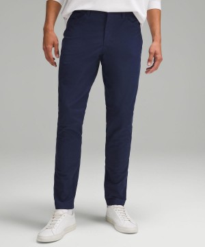 Pantaloni Uomo Lululemon ABC Slim-Fit 5 Pocket 34"L Blu Marino | IT_LuLu61291