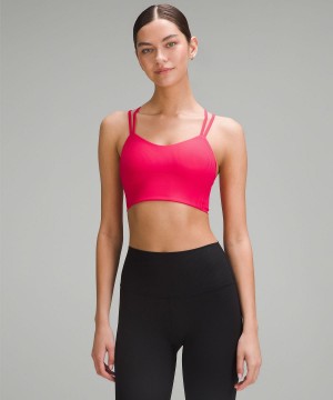 Reggiseno Sportivo Donna Lululemon Like a Cloud Ribbed Longline Rosse | IT_LuLu59735