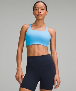 Reggiseno Sportivo Donna Lululemon Ultralu Square-Neck Workout Blu Corallo | IT_LuLu63303