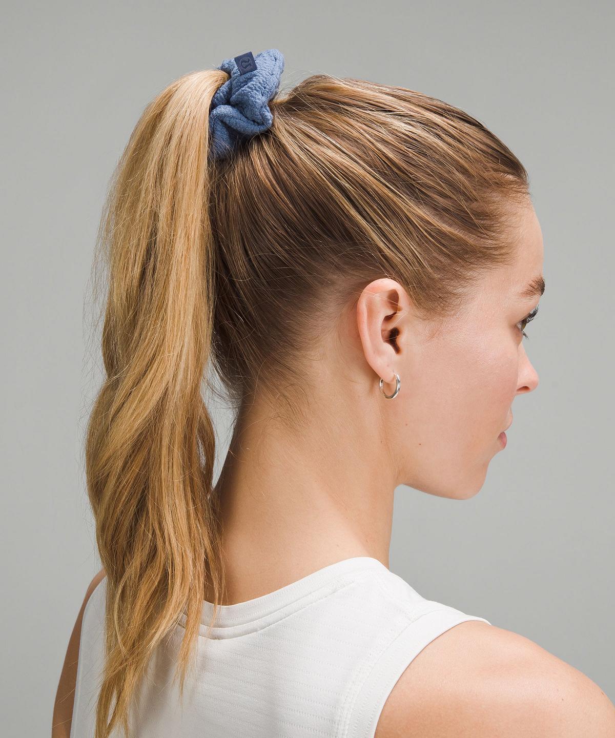 Accessori Per Capelli Donna Lululemon Uplifting Scrunchies Textured Rosa Blu | IT_LuLu17003