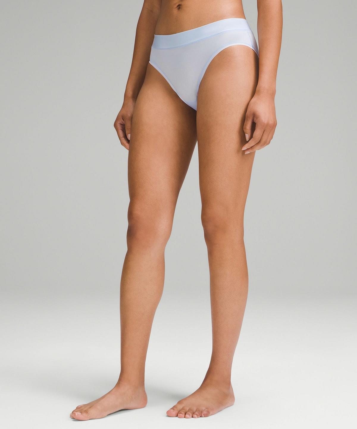 Biancheria Intima Donna Lululemon UnderEase Mid-Rise Bikini Strisce Bianche Nere | IT_LuLu70844