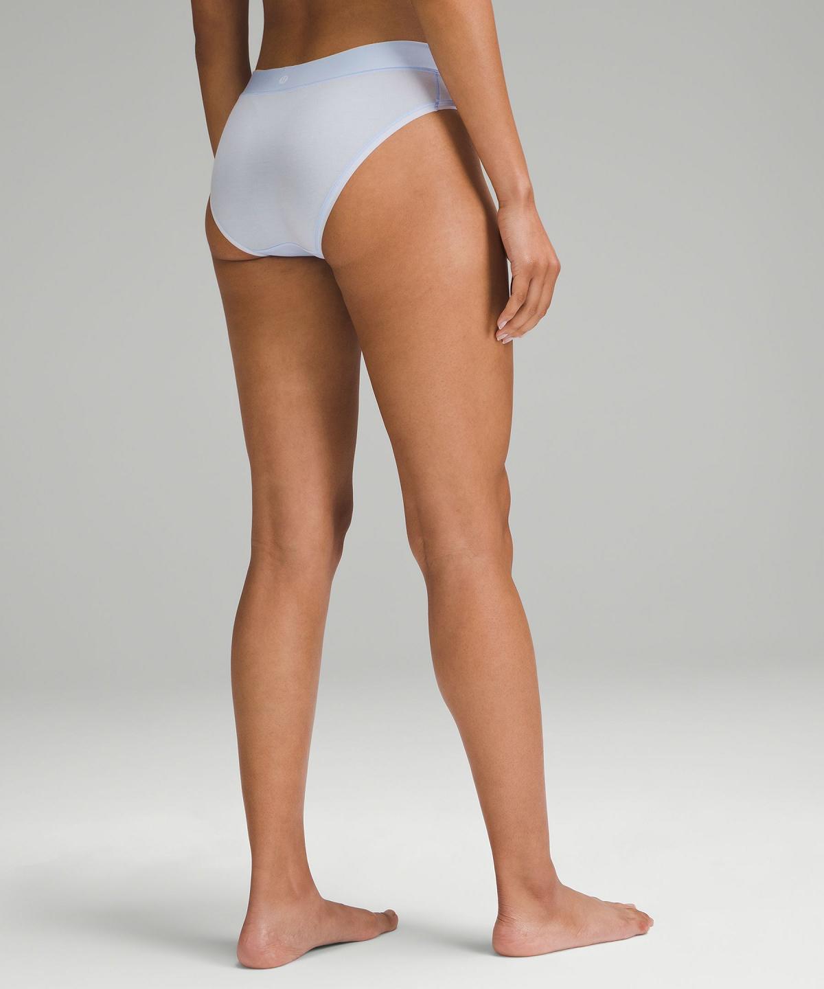 Biancheria Intima Donna Lululemon UnderEase Mid-Rise Bikini Strisce Bianche Nere | IT_LuLu70844