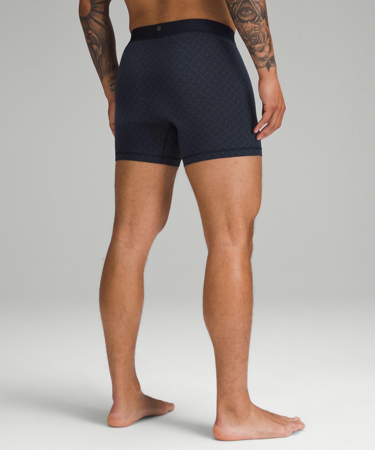 Biancheria Intima Uomo Lululemon Always In Motion Boxer 5" Blu Blu Marino | IT_LuLu42629