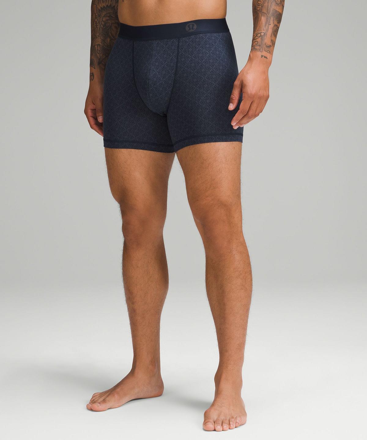 Biancheria Intima Uomo Lululemon Always In Motion Boxer 5" Blu Blu Marino | IT_LuLu42629