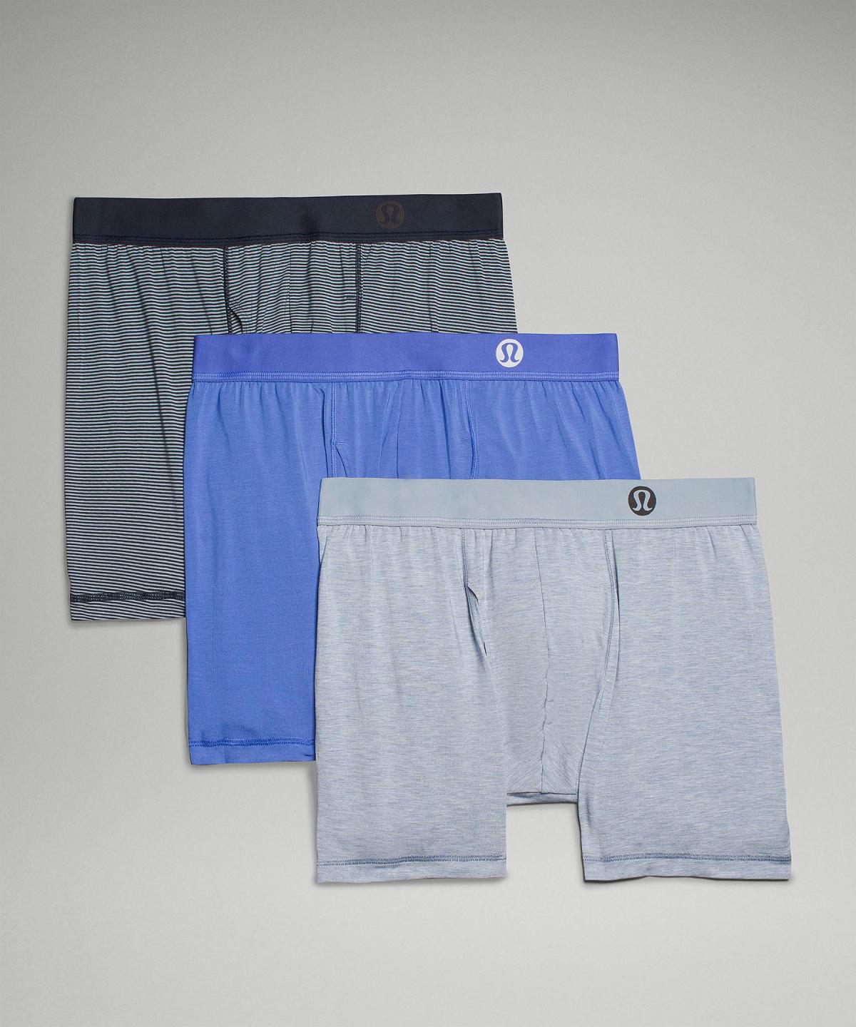 Biancheria Intima Uomo Lululemon Always In Motion Boxer with Fly 5" Nere Grigie Blu Marino | IT_LuLu31448