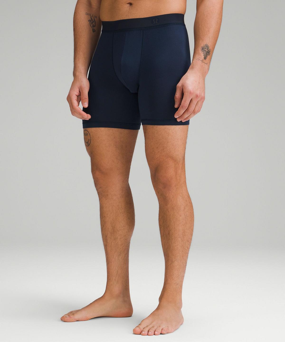 Biancheria Intima Uomo Lululemon Always In Motion Long Mesh Boxer 7" Nere Blu Marino Grigie | IT_LuLu21533