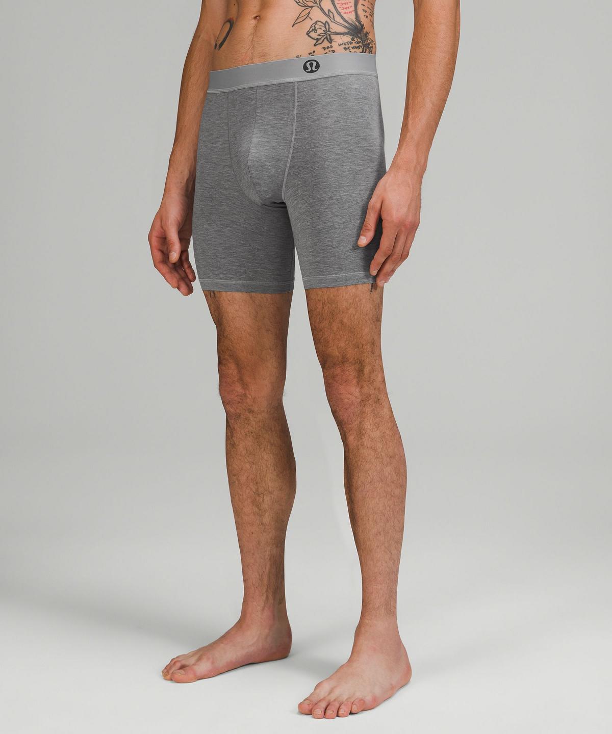 Biancheria Intima Uomo Lululemon Always In Motion Long Boxer 7" 3 Pack Nere Grigie Blu Marino | IT_LuLu49513