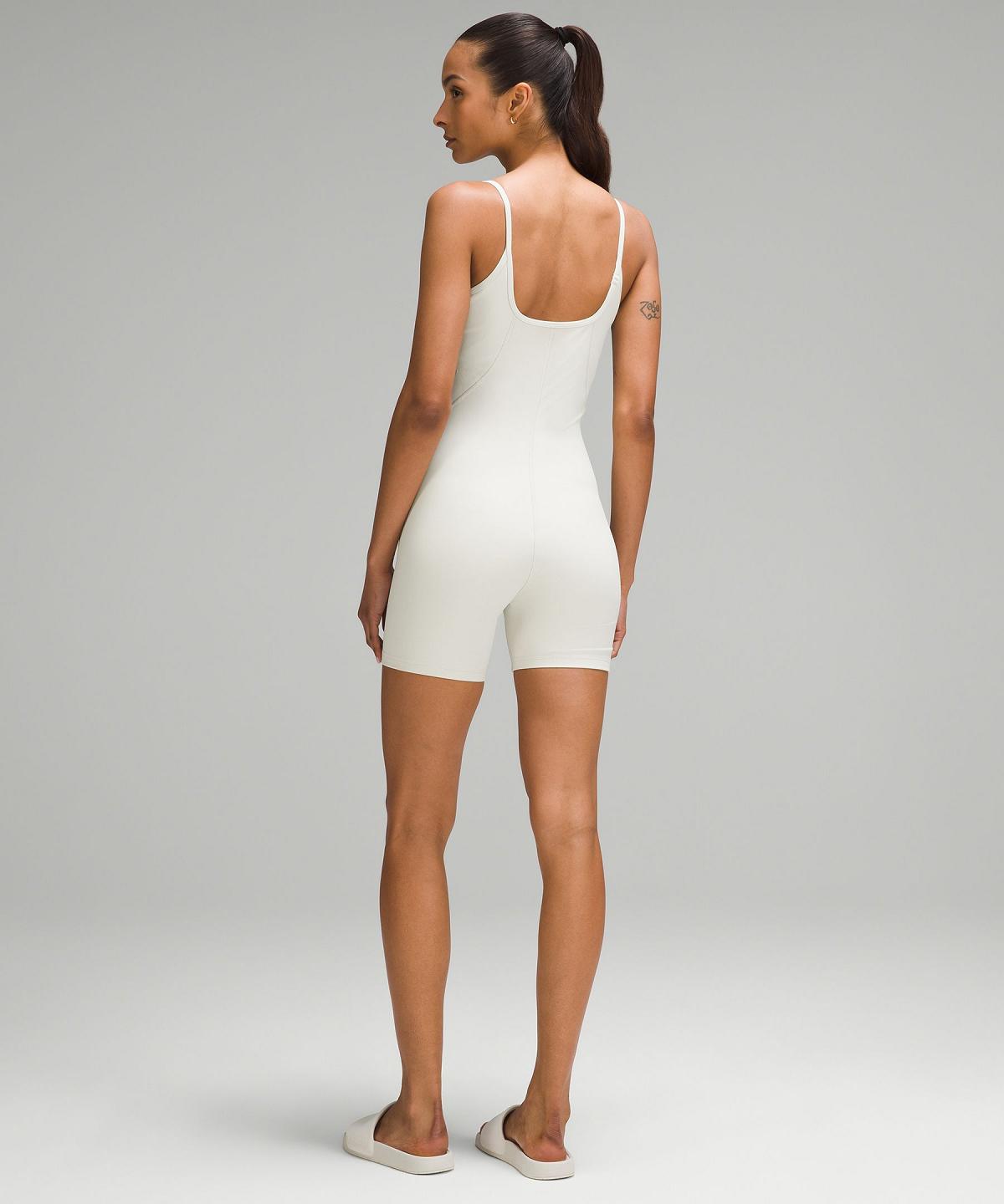 Body Donna Lululemon Ribbed Contoured Unitard 6" Bianche | IT_LuLu70852