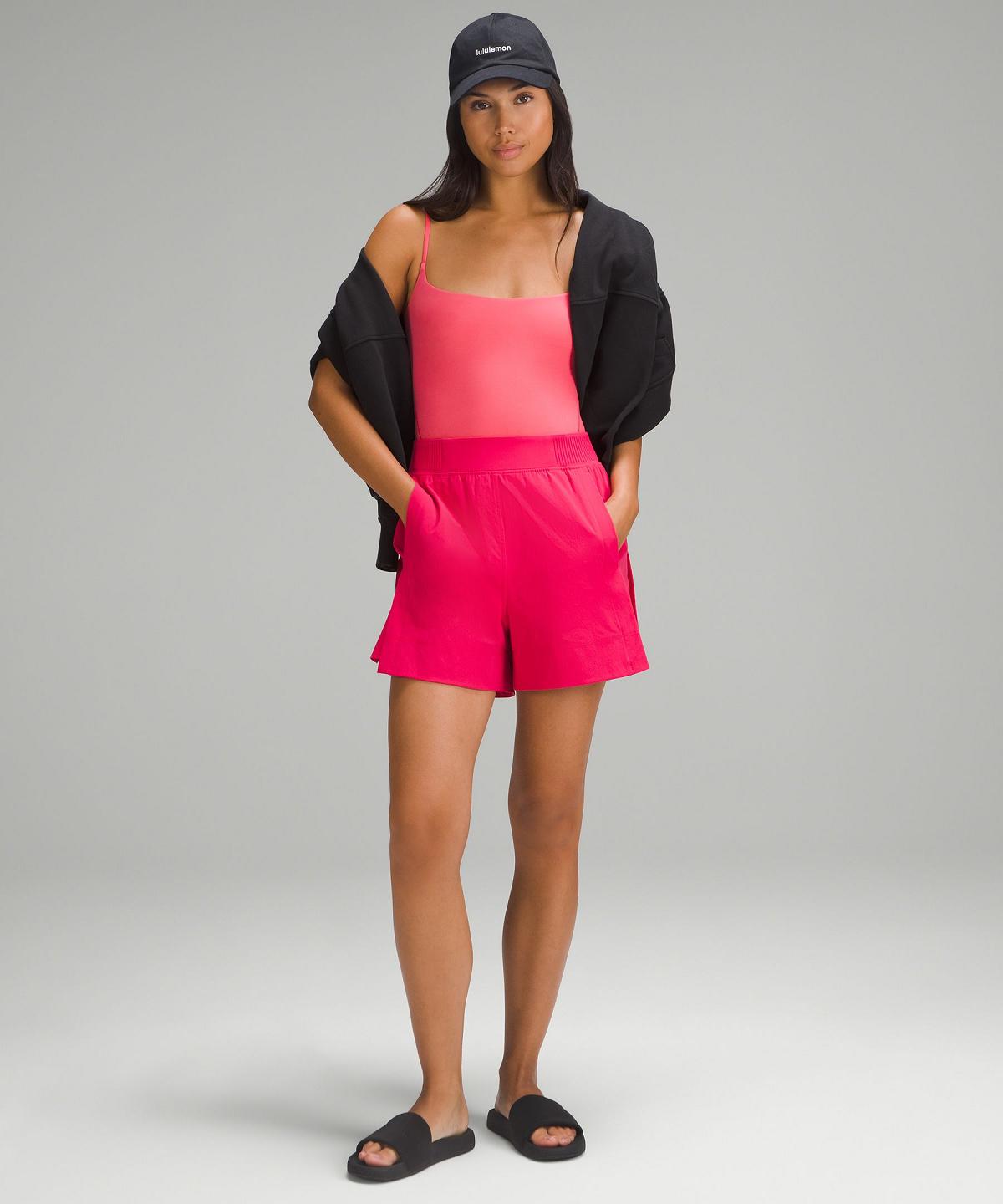 Body Donna Lululemon Wundermost Ultra-Soft Nulu Square-Neck Spaghetti-Strap Rosa | IT_LuLu48694