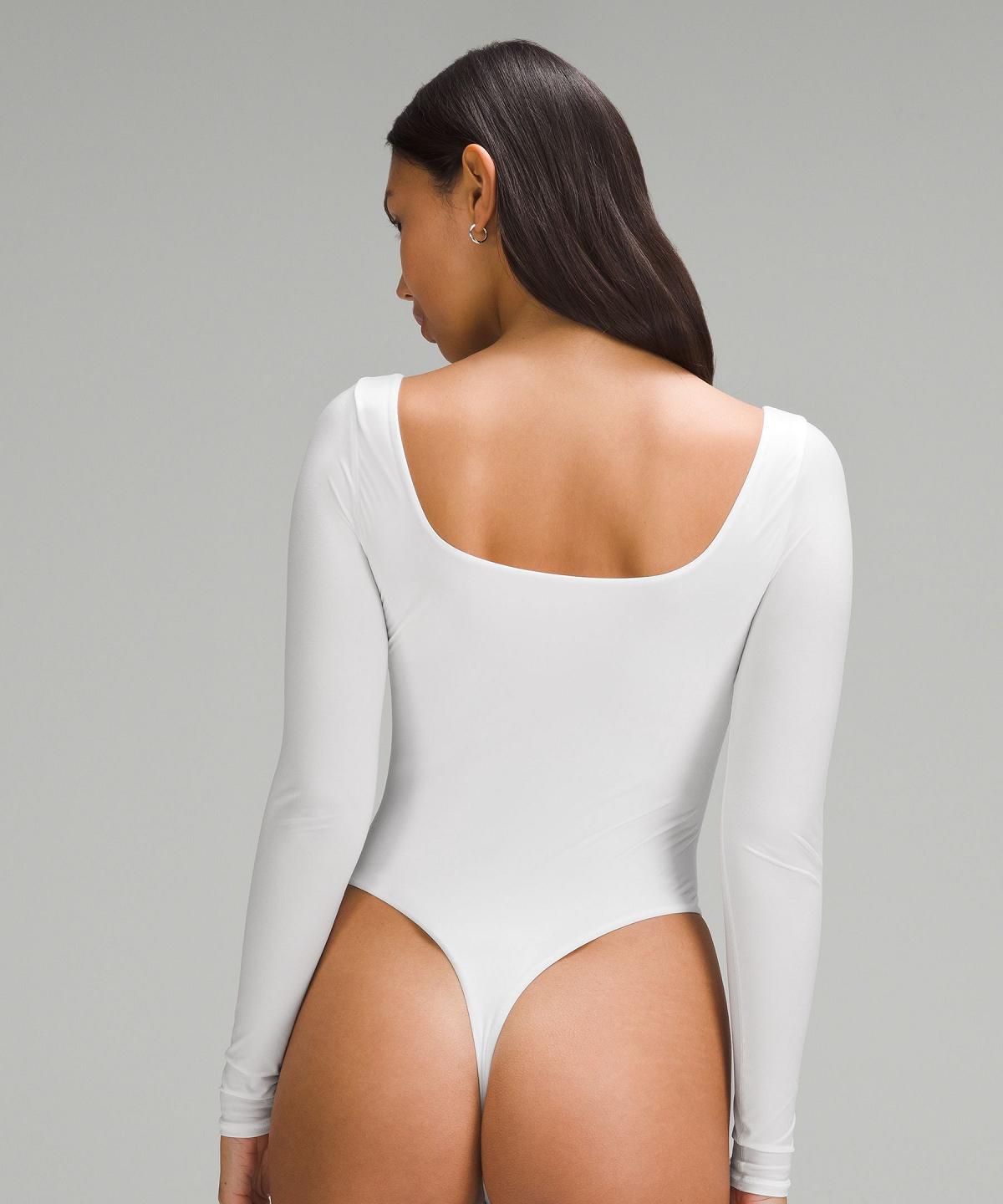 Body Donna Lululemon Wundermost Ultra-Soft Nulu Square-Neck Long-Sleeve Bianche | IT_LuLu39168