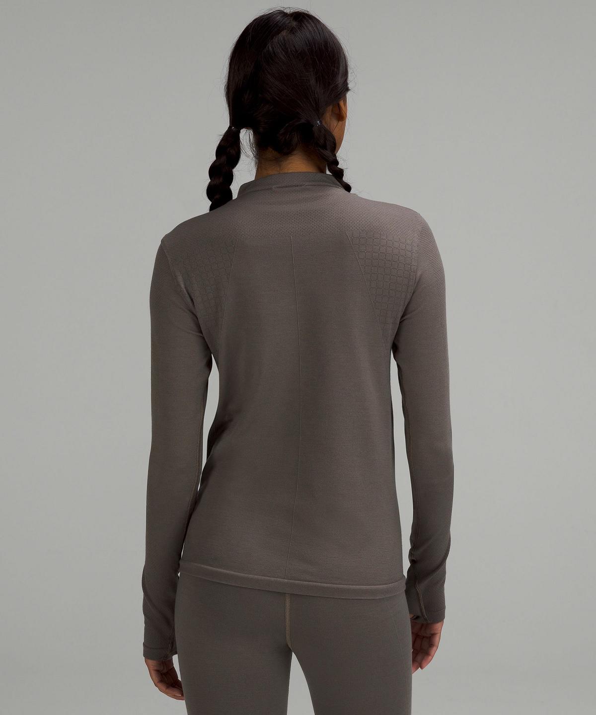 Camicia A Maniche Lunghe Donna Lululemon Seamless Wool-Blend Grigie | IT_LuLu31504