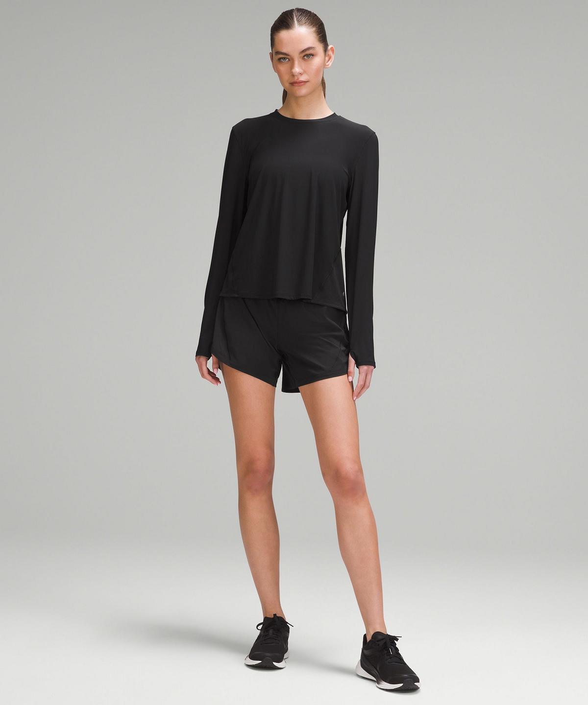 Camicia A Maniche Lunghe Donna Lululemon Mesh Panelled Running Nere | IT_LuLu87530