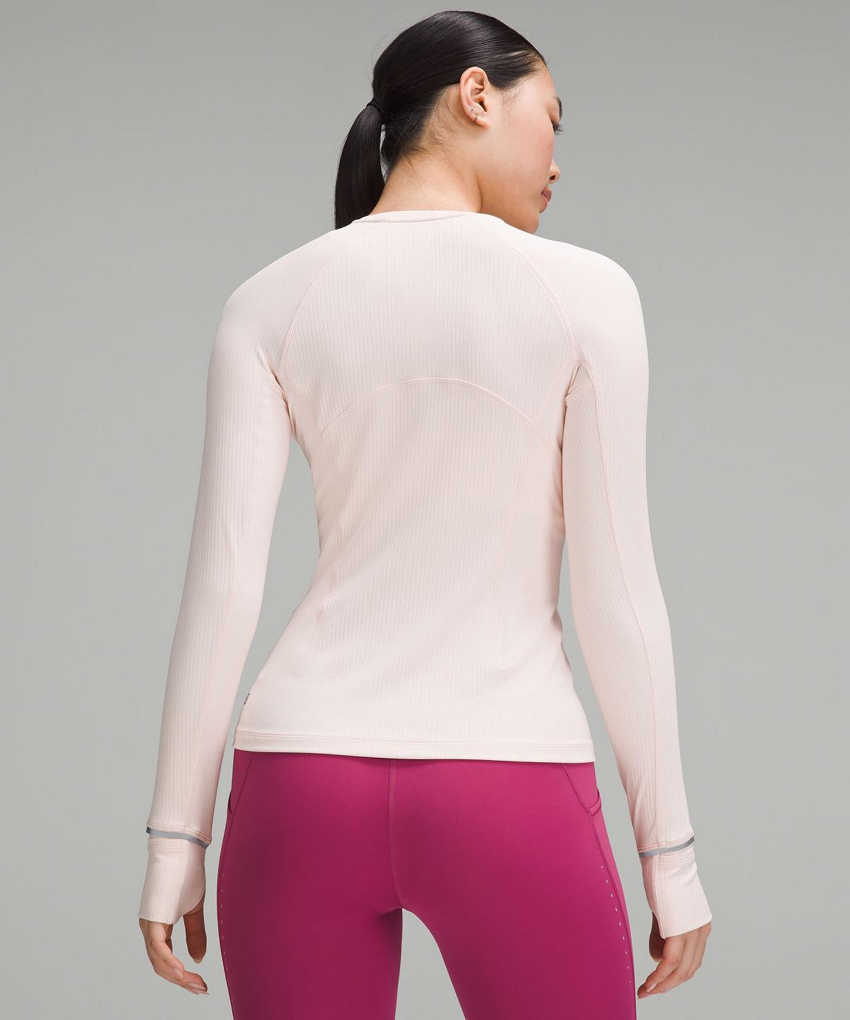 Camicia A Maniche Lunghe Donna Lululemon It's Rulu Ribbed Rosa | IT_LuLu47506