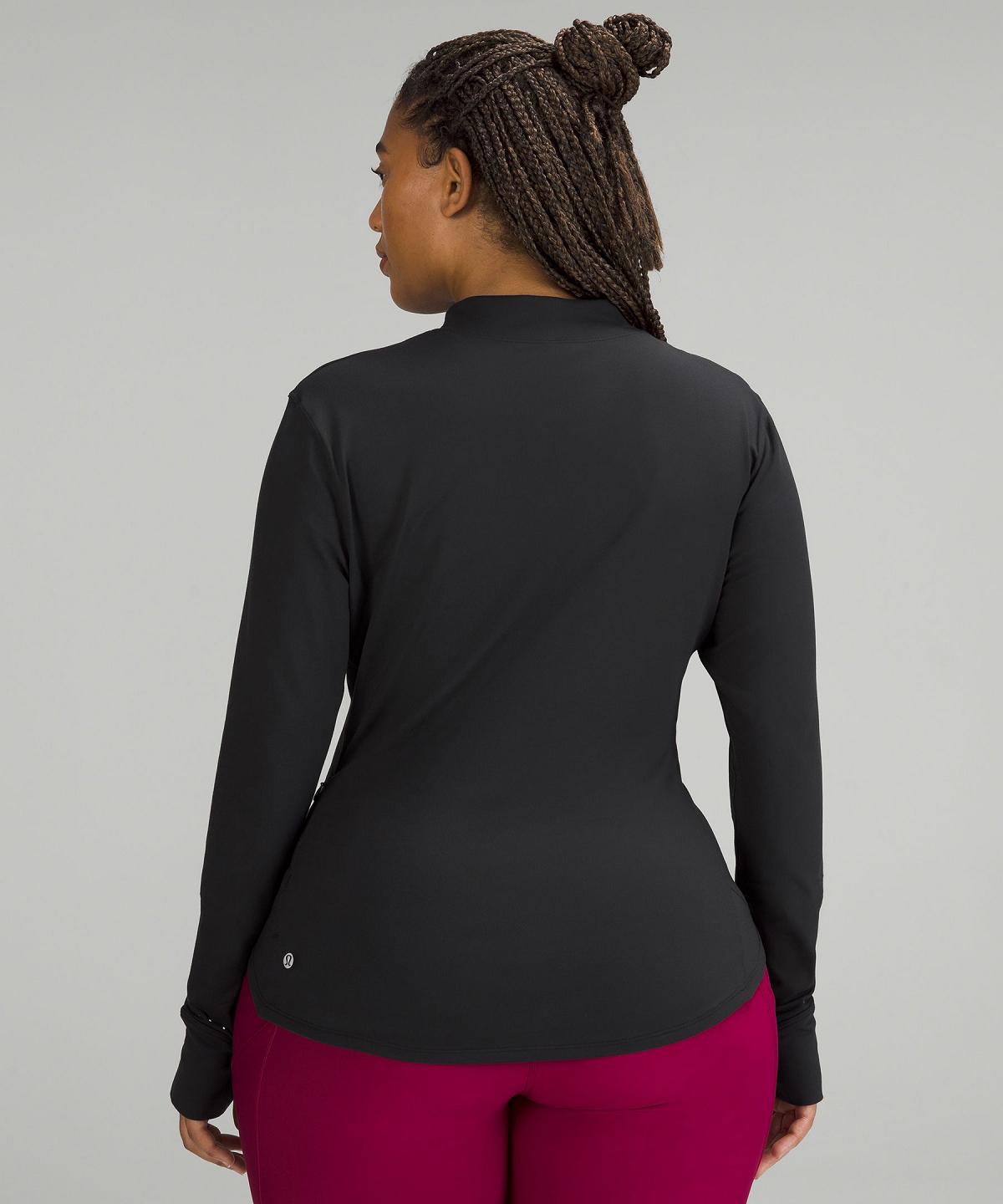 Camicia A Maniche Lunghe Donna Lululemon Rulu Running Mockneck Nere | IT_LuLu91757