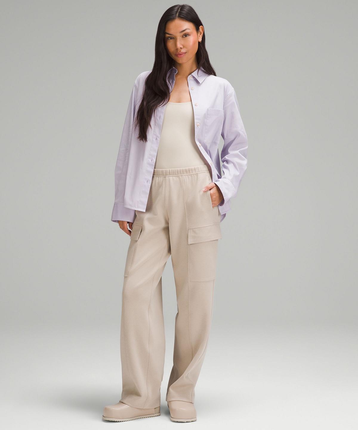 Camicia A Maniche Lunghe Donna Lululemon Relaxed-Fit Cotton-Blend Poplin Button-Down Viola | IT_LuLu24171