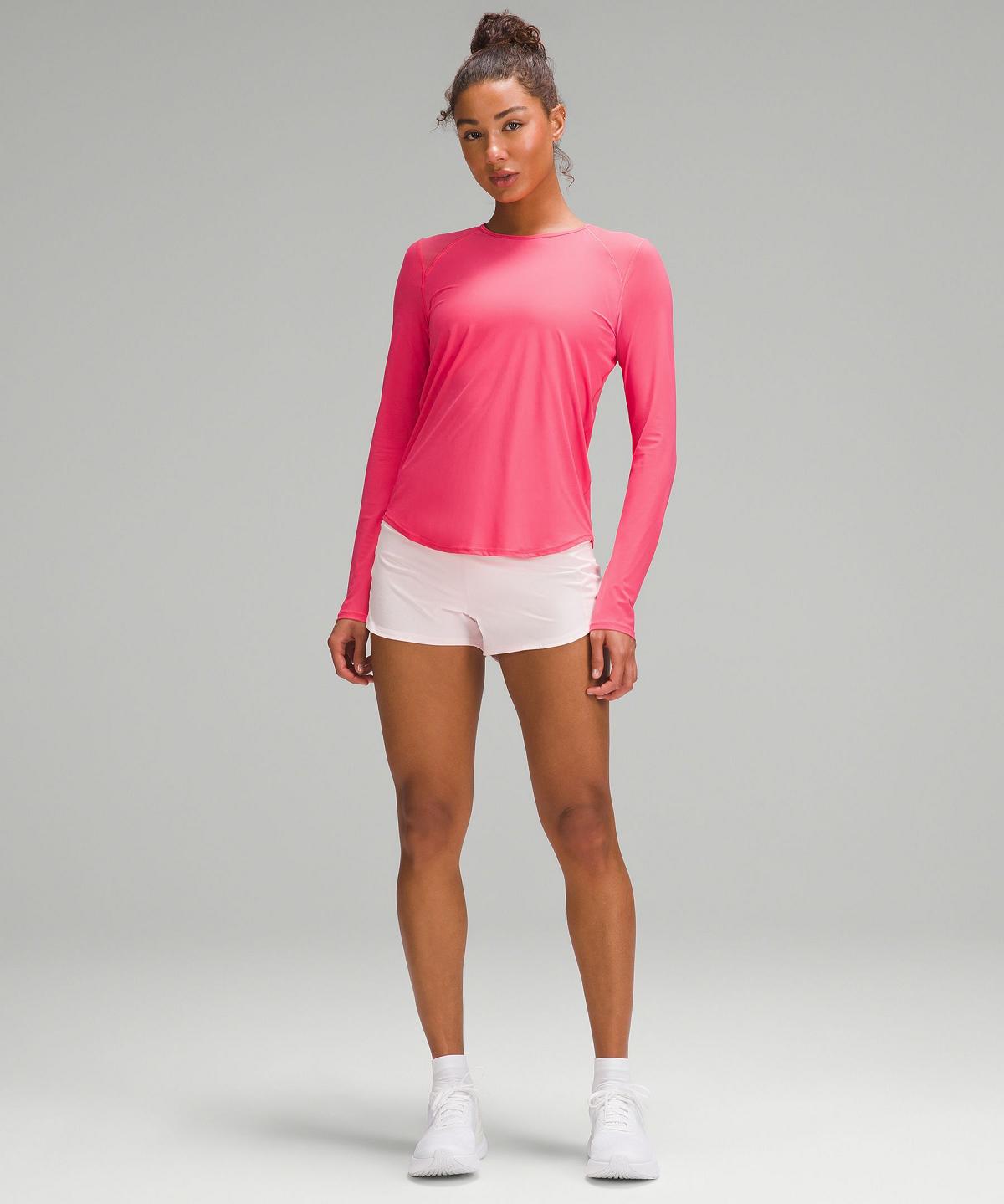 Camicia A Maniche Lunghe Donna Lululemon Sculpt Rosa | IT_LuLu60969